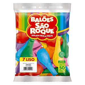 Balão São Roque Imperial n°7 Liso Colorido