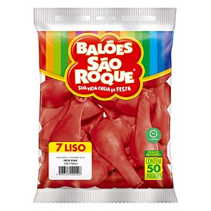 Balão São Roque Imperial n°7 Liso Rosa Pink