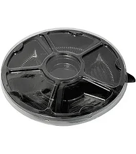 EMBALAGEM GALVANOTEK G550 PRETA REDONDA 5 DIVISÓRIAS