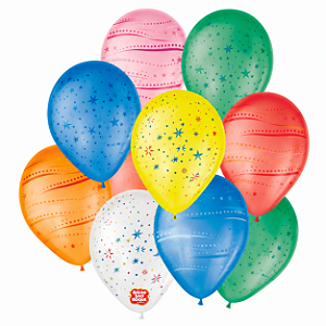 BALÃO SÃO ROQUE N°7 LISO FANTASIA SORTIDO