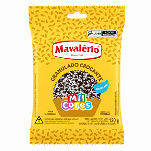 Granulado Crocante Mesclado Sabor Chocolate Mil Cores Mavalério 120gr
