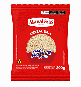 Choco Power Ball Mini Sabor Chocolate Branco Mavalério 300gr