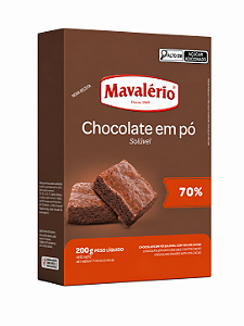 Chocolate Em Pó 70% De Cacau Mavalério 200gr