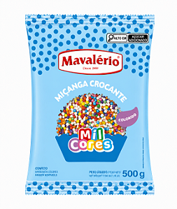 Confeito Miçanga Colorida Nº0 Mil Cores Mavalério 500gr