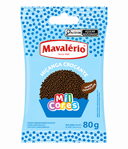 Confeito Miçanga Sabor Chocolate Mil Cores Mavalério 80gr