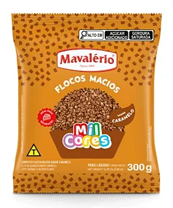 Flocos Macios Sabor Caramelo Mil Cores Mavalério 300gr
