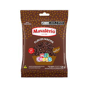 Flocos Macios Sabor Chocolate Mil Cores Mavalério 120gr