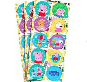 Adesivo Redondo Peppa Pig Classica