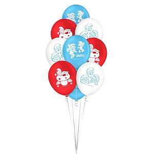 Balão Látex Redondo Nº9 Os Smurfs Regina Festas