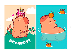 Cartaz Decorativo Capivara Regina Festas