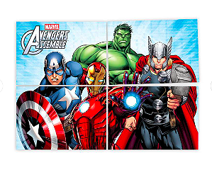 Painel Decorativo 126x88cm Vingadores Animação Regina Festas