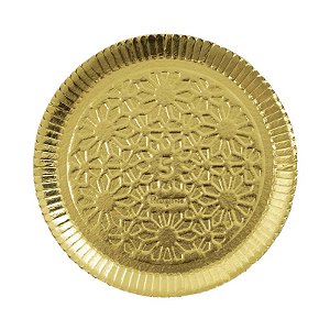Prato Laminado Nº5 27cm Ouro Regina Festas