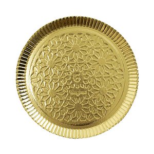 Prato Laminado Nº6 30,5cm Ouro Regina Festas