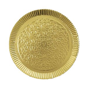 Prato Laminado Nº7 34,5cm Ouro Regina Festas