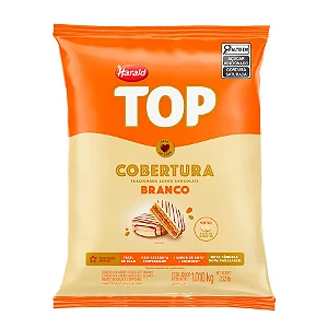 Cobertura TOP Sabor Chocolate Branco Em Gotas 1,01kg Harald