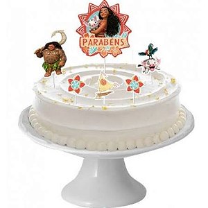 Decoração De Bolo Moana Regina Festas