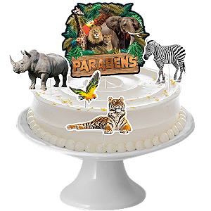 Decoração De Bolo Safari Regina Festas