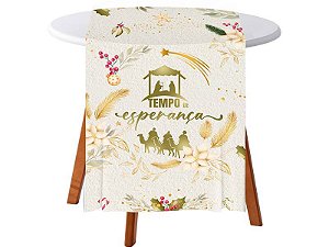 Trilho De Mesa De Tecido 40x200cm Essência Natal Mágico Regina Festas