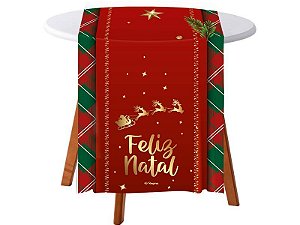 Trilho De Mesa De Tecido 40x200cm Natal Mágico Regina Festas