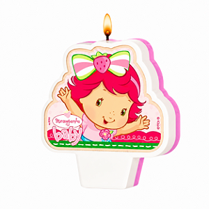 Velas Plana Pick Adesivada Moranguinho Baby Regina Festas