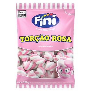 Marshmallow Torção Rosa 250gr Fini