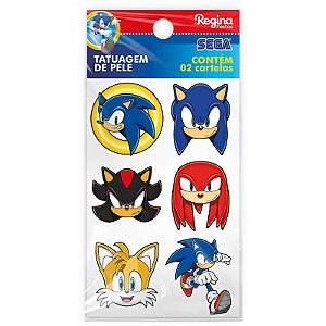Tatuagem De Pele Sonic Regina Festas