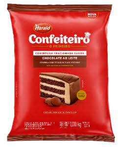 Cobertura Confeiteiro Chocolate Ao Leite Em Gotas Harald 1,010kg