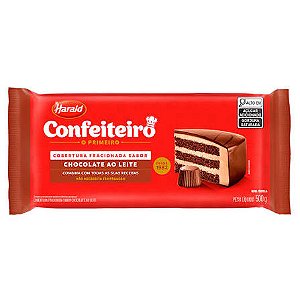 Cobertura Confeiteiro Chocolate Ao Leite Em Barra Harald 500gr