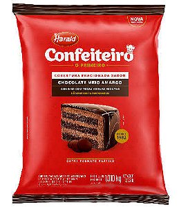 Cobertura Confeiteiro Chocolate Meio Amargo Em Gotas Harald 1,010kg