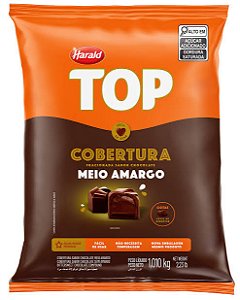Cobertura TOP Chocolate Meio Amargo Em Gotas Harald 1,010kg
