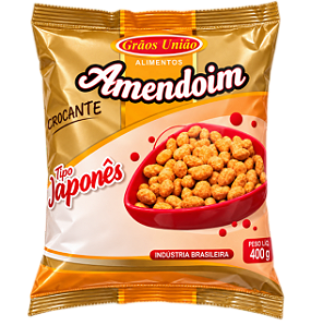 Amendoim Crocante Japonês Grãos União 400gr