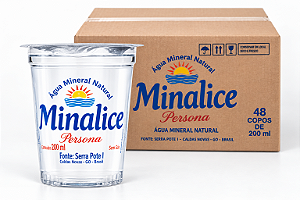 Água Mineral Minalice Sem Gás Copo 200ml Caixa C/48