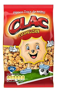 Pipoca Clac Caramelizada 20gr Fardo C/50