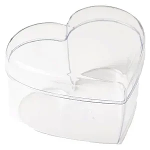 Cake Box Coração Transparente Com Tampa 750ml BlueStar
