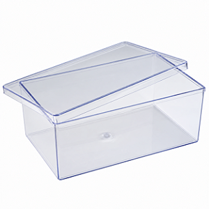Cake Box Retangular Cristal Com Tampa 20x08x12cm BlueStar