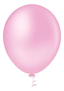 Balão Pic Pic N°9 Redondo Liso Rosa Baby