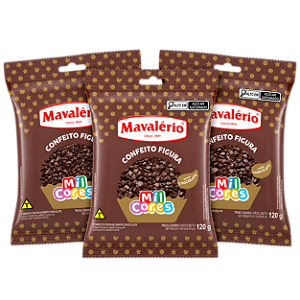 Confeitos Figuras Sabor Chocolate Mil Cores Mavalério