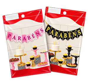 Faixas Decorativas Parabéns 85x15cm Regina Festas