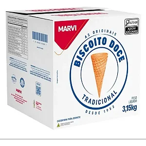 Casquinha Biscoito Doce Marvi Caixa C/300