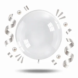 Balão Bolha 30" 76cm Silver