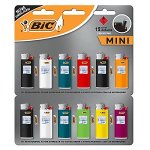 Isqueiro Bic Original Mini Pequeno C/12