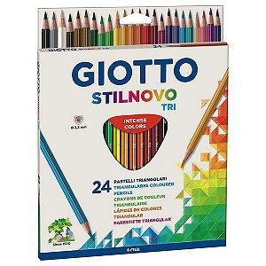 Lápis De Cor 24 Cores Triangular Giotto Stilnovo