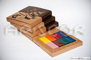 Giz de cera bloco Apiscor - caixa com 8 cores complementares
