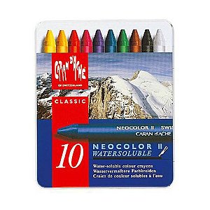 Giz pastel aquarelável Neocolor II Caran d'Ache - 10 cores