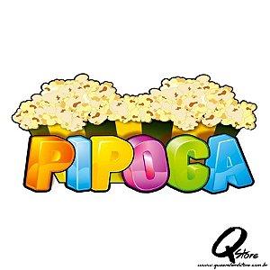 Plaquinha Pipoca - Festa Junina