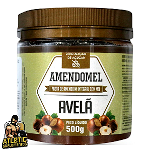 Pasta de Amendoim com Mel e Avelã (500g) - Amendomel