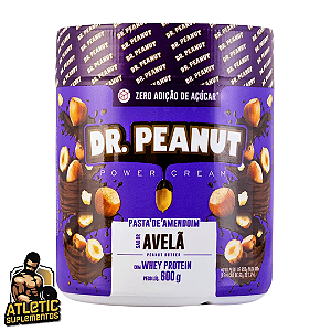 Pasta de Amendoim sabor Avelã com Whey Protein (600g) - Dr. Peanut