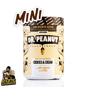 Pasta de Amendoim sabor Cookies e Cream com Whey Protein (250g) Dr. Peanut