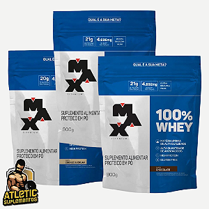 COMBO 3x 100% Whey (900g) - Max Titanium