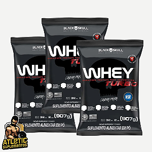 COMBO 3x Whey Turbo (907g) - Black Skull